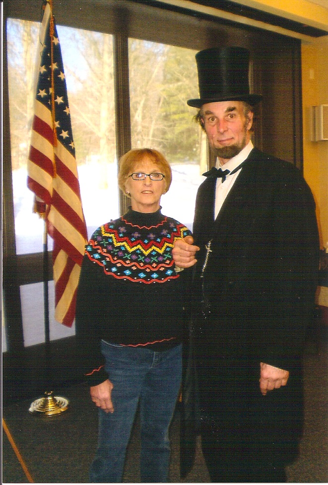 Sharon with President Lincoln 2